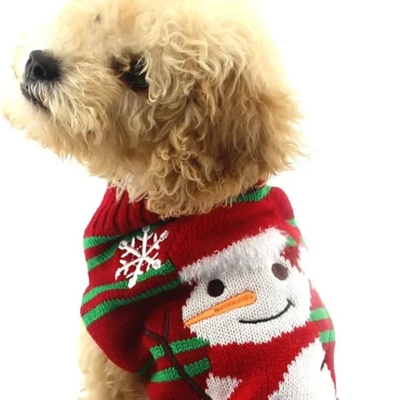 NACOCO Dog Snow Sweaters Snowman Sweaters Xmas Dog Holiday Sweater size LARGE - Picture 1 of 1